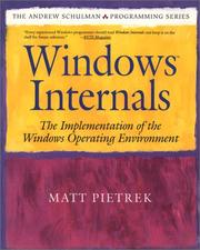 Cover of: Windows internals | Matt Pietrek