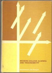 Cover of: Modern college algebra and trigonometry by Edwin F. Beckenbach