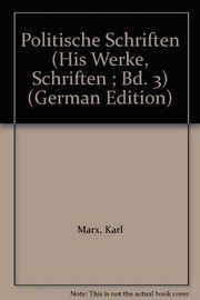Cover of: Politische Schriften by Karl Marx