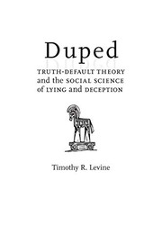 Cover of: Duped: Truth-Default Theory and the Social Science of Lying and Deception