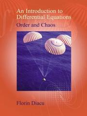 Cover of: An Introduction to Differential Equations by Florin Diacu