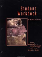 Cover of: Student Workbook for Ronald J. Comer's Abnormal Psychology (4e)