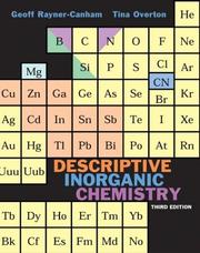 Cover of: Descriptive Inorganic Chemistry, Third Edition by Tina Overton, Geoff Rayner-Canham