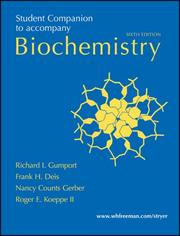 Cover of: Student Companion to Accompany Biochemistry, 6th Ed. | Richard I. Gumport