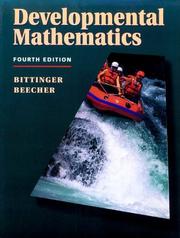 Cover of: Developmental mathematics by Marvin Bittinger, Judith A. Beecher, Judith A. Beecher