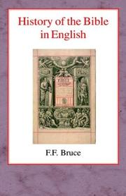 Cover of: History of the Bible in English by Frederick Fyvie Bruce