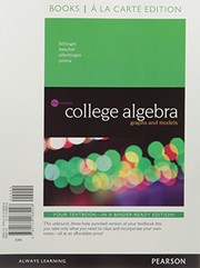 Cover of: College Algebra: Graphs and Models, Books a la Carte Edition Plus MyMathLab Student Access Kit