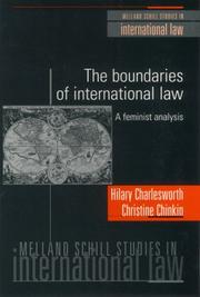 Cover of: The boundaries of international law: a feminist analysis