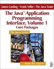 Cover of: Core Packages (The Java(TM) Application Programming Interface, Volume 1) by James Gosling, Frank Yellin
