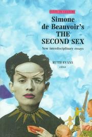 Cover of: Simone De Beauvoir, the Second Sex: New Interdisciplinary Essays (Texts in Culture)