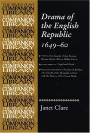 Cover of: Drama of the English Republic, 1649-1660 by Janet Clare