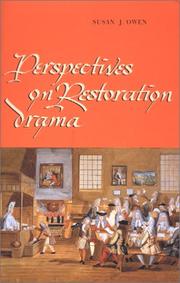 Cover of: Perspectives on Restoration drama