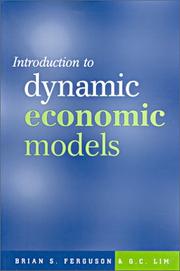 Cover of: Introduction to dynamic economic models