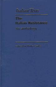 Cover of: The Italian resistance by edited with an introduction, notes, and vocabulary by Philip Cooke.