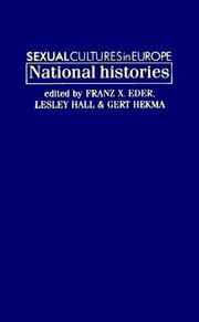 Sexual Cultures in Europe by Franz X. Eder