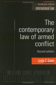 Cover of: The contemporary law of armed conflict by L. C. Green