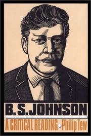 Cover of: B.S. Johnson: a critical reading