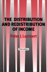 Cover of: The Distribution and Redistribution of Income: Third Edition