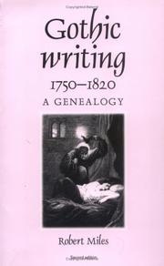 Cover of: Gothic writing, 1750-1820: a genealogy
