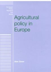 Agricultural policy in Europe by Alan Greer