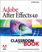 Cover of: Adobe After Effects 4.0 Classroom in a Book