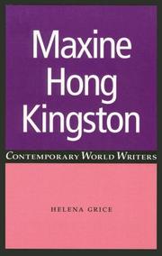 Cover of: Maxine Hong Kingston (Contemporary World Writers)