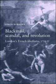 Cover of: Blackmail, Scandal and Revolution by Simon Burrows