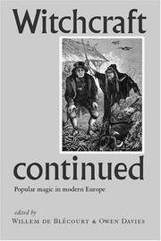 Cover of: Witchcraft continued by edited by Willem de Blécourt and Owen Davies.