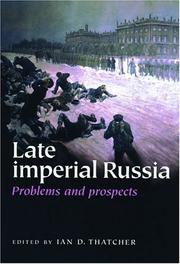 Cover of: Late Imperial Russia: Problems and Prospects