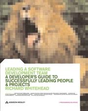 Cover of: Leading a Software Development Team: A developer's guide to successfully leading people & projects (The Practitioner Series)