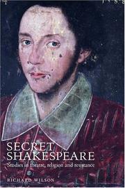 Cover of: Secret Shakespeare by Wilson, Richard