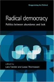 Cover of: Radical Democracy: Politics between Abundance and Lack (Reappraising the Political)