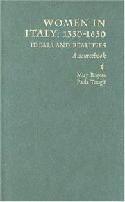 Cover of: Women in Italy, 1350-1650: Ideals and Realities: A Sourcebook