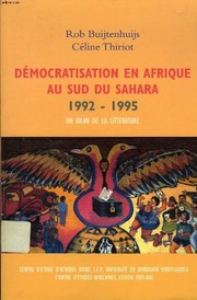 Cover of: Démocratisation en Afrique au sud du Sahara, 1992-1995: un bilan de la littérature
