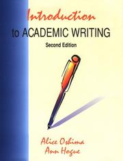 Cover of: Introduction to academic writing