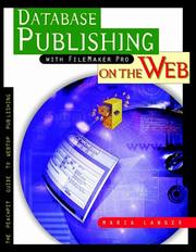 Cover of: Database publishing with FileMaker Pro on the web