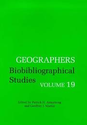 Cover of: Geographers Biobibliographical Studies (Geographers)