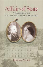 Cover of: Affair of state: a biography of the 8th Duke and Duchess of Devonshire