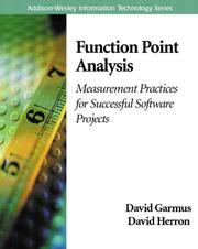 Function point analysis by David Garmus, David Herron