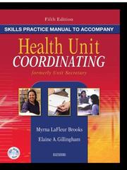 Cover of: Skills Practice Manual to Accompany Health Unit Coordinating