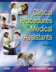 Cover of: Clinical Procedures for Medical Assistants by Kathy Bonewit-West, Eugenia M. Fulcher, Brenda K. Burton, Kathy Bonewit-West