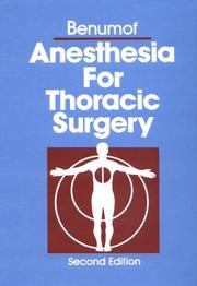Cover of: Anesthesia for thoracic surgery | Jonathan Benumof