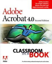 Cover of: Adobe(R) Acrobat(R) 4.0 Classroom in a Book (2nd Edition) by Adobe Systems Inc.