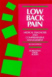Low back pain by David G. Borenstein