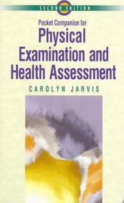 Cover of: Pocket companion for Physical examination and health assessment by Carolyn Jarvis, Carolyn Jarvis