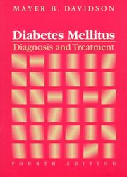 Cover of: Diabetes mellitus by Mayer B. Davidson, Mayer B. Davidson