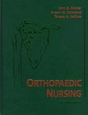 Cover of: Orthopaedic nursing by [edited by] Ann Butler Maher, Susan Warner Salmond, Teresa A. Pellino.