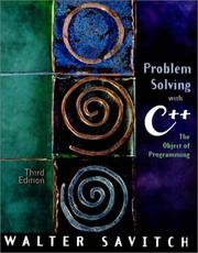 Cover of: Problem solving with C++ by Walter J. Savitch