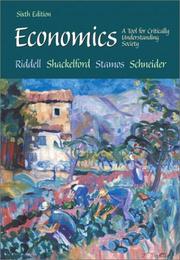 Cover of: Economics: A Tool for Critically Understanding Society (6th Edition)
