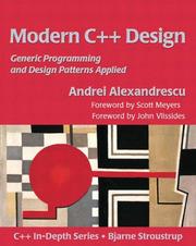 Cover of: Modern C++ Design by Andrei Alexandrescu
